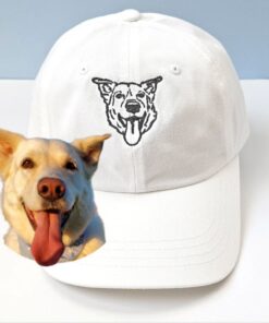 Personalized Baseball Cap with Custom Pet Outline Embroidery – Gift for Dog or Cat Lover, Husband or Wife Birthday