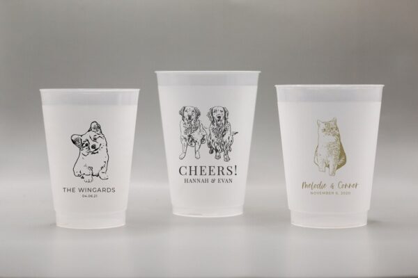 Personalized Pet Party Cups – Frost-Flex Cups for Weddings & Special Events